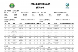 广西恒宸对阵山东泰山首发:双外援对阵三外援,段刘愚、依木兰亮相