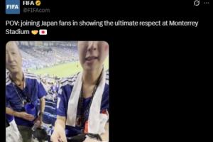 批为作秀，FIFA官方账号持续宣传：首视角展示日本球迷赛后清洁