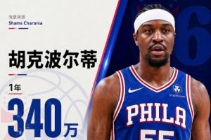 我也是顶级中锋！Shams：胡克波尔蒂签下1年340万美元合同加盟76人