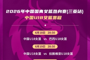 中国U18女篮热身赛迎战巴西、拉脱维亚及伏伊伏丁那俱乐部