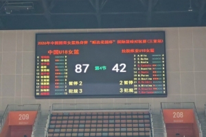 中国U18女篮以巨大分差轻松击败拉脱维亚U18