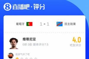 维蒂尼亚触球达134次居首，吧友热议：安全球大师，身价1.4亿是否过高