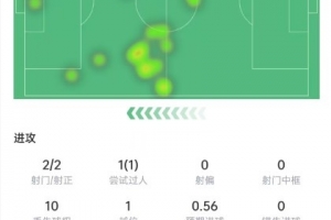 佩佩此役表现：射门2次进球2个，传球成功率93%，评价得分8.1分