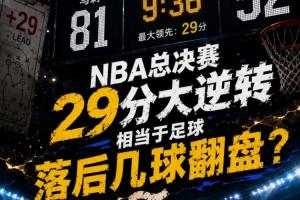 NBA总决赛29分逆袭，等同于足球联赛落后多少球实现大逆转？