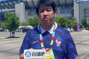 直播吧现场报道：法国对阵巴拉圭，现场气温高达38℃，体感温度超过40℃