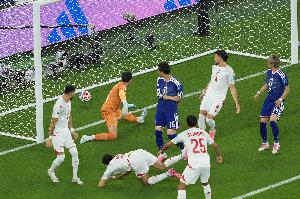 日本1-0领先突尼斯！镰田大地开场4分钟闪电破门，脚后跟绝杀+连续进球