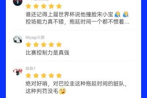 吧友对土耳其vs巴拉圭比赛的裁判给出8.8分：控场能力出众