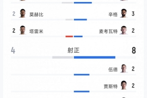 伊朗与新西兰2-2战平，全场数据：射门17次对14次，射正4次对8次，得分机会3次对2次