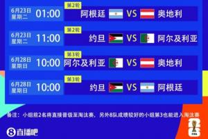 梅西离场6日之后！6月23日1时阿根廷对阵奥地利，梅西有望独揽射手王称号