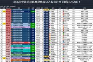 2026年中国足球赛事观众席排名：东北赛区大连对阵沈阳，沈阳排名第二，打破业余赛事记录